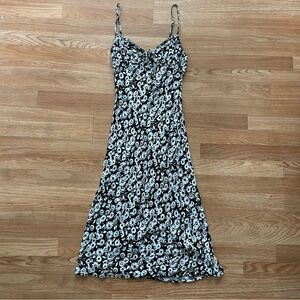 Floral Black and White Women's Dress